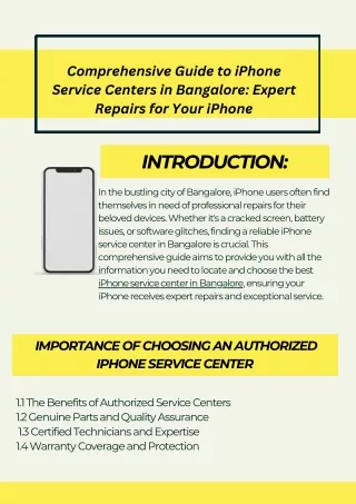 Discover the Ultimate Guide to iPhone Service Centers in Bangalore!