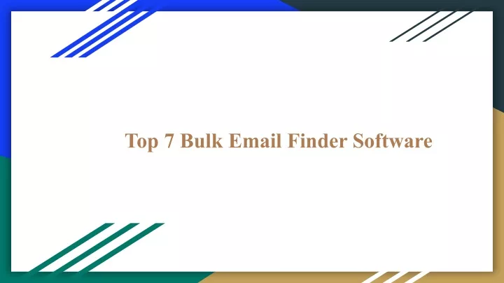 top 7 bulk email finder software