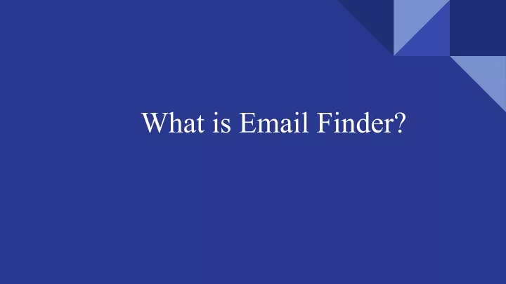 what is email finder