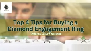 Top 4 Tips for Buying a Diamond Engagement Ring