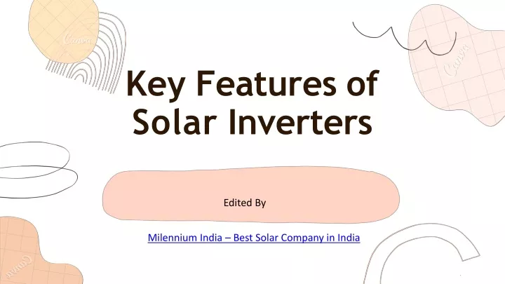 key features of solar inverters