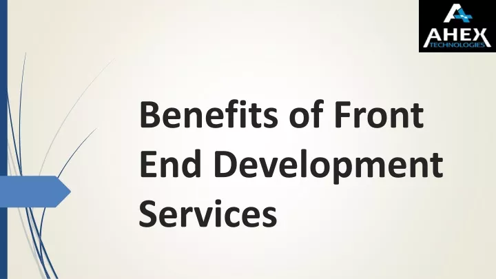benefits of front end development services
