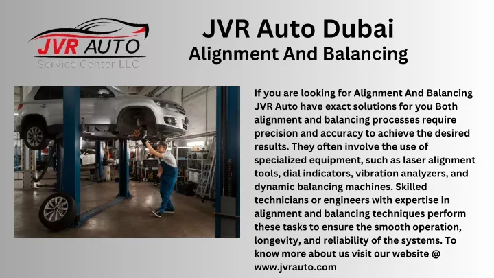 jvr auto dubai alignment and balancing