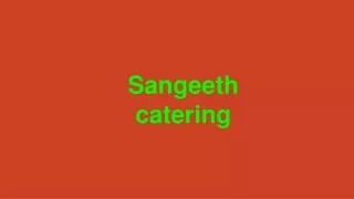 Tamilnadu's Best catering services
