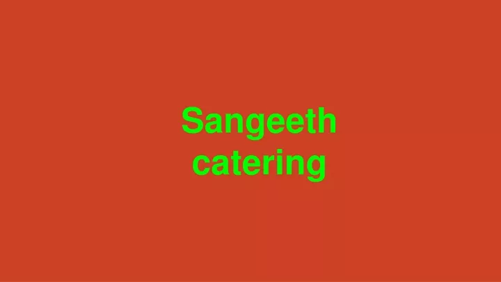 sangeeth catering