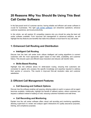 20 reasons why you should be using this best call