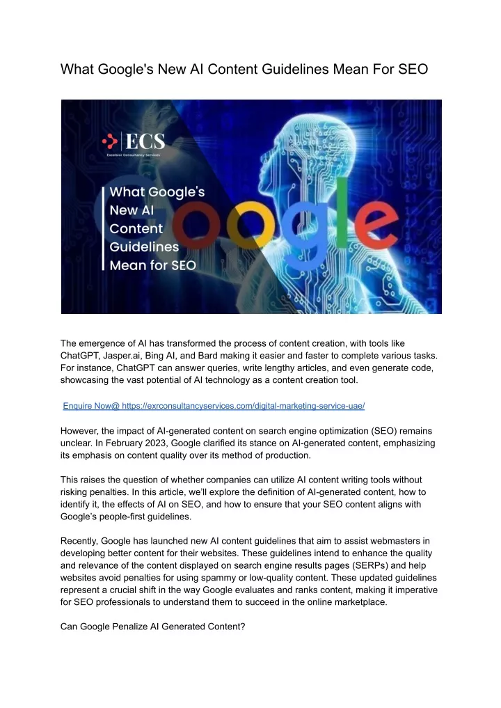 what google s new ai content guidelines mean