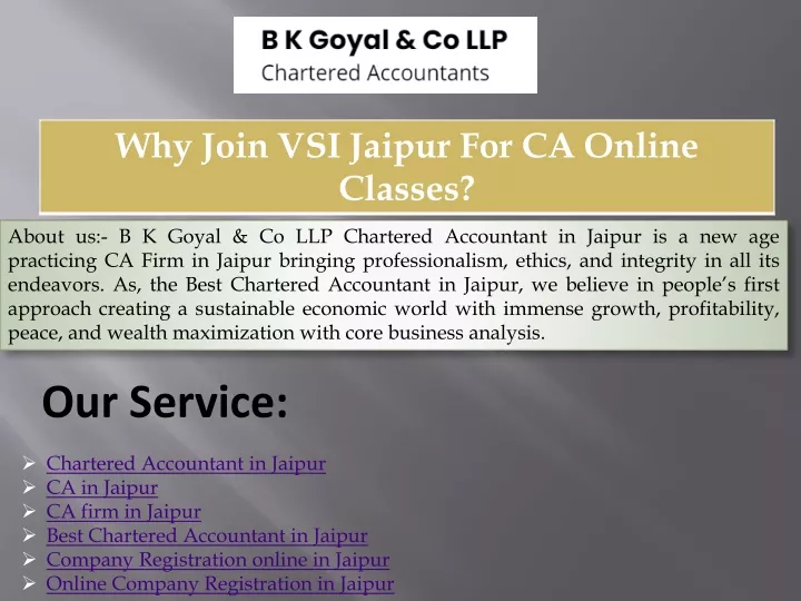 about us b k goyal co llp chartered accountant