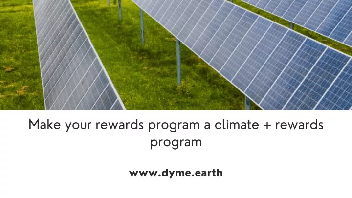 make your rewards program a climate rewards