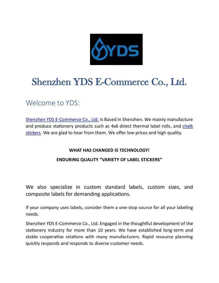 shenzhen yds e shenzhen yds e commerce