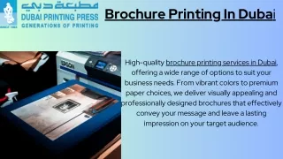 Brochure Printing In Dubai | Dubai Printing Press