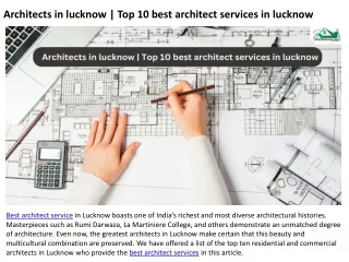 architects in lucknow top 10 best architect