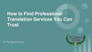 how to find professional translation services you can trust