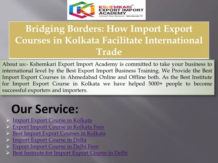 about us kshemkari export import academy