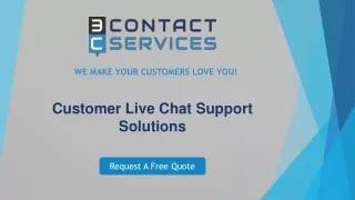 Customer Live Chat Support Solutions | 3C Contact Services