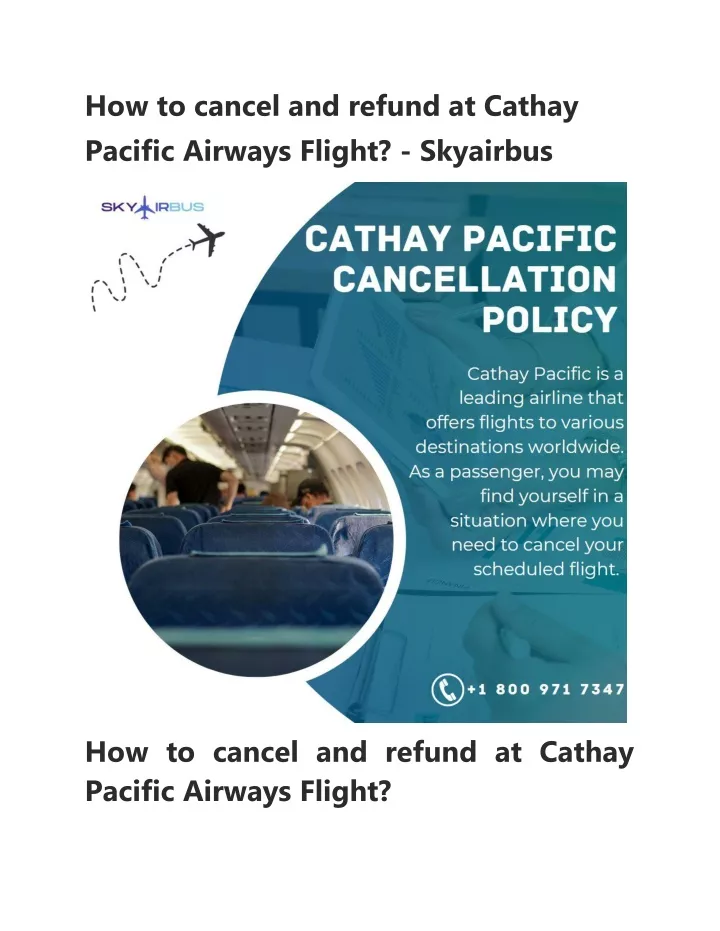 how to cancel and refund at cathay pacific
