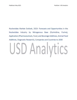 Nucleotides Market Share Analysis 2023