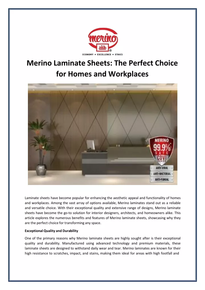 merino laminate sheets the perfect choice for homes and workplaces