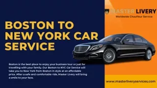 Boston To New York Car Service - Master Livery Service