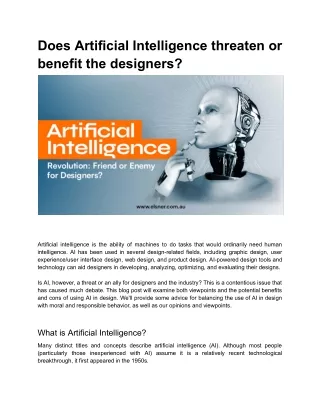does artificial intelligence threaten or benefit
