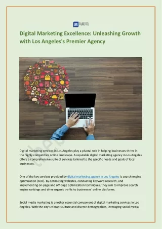 Digital Marketing Excellence Unleashing Growth with Los Angeles's Premier Agency