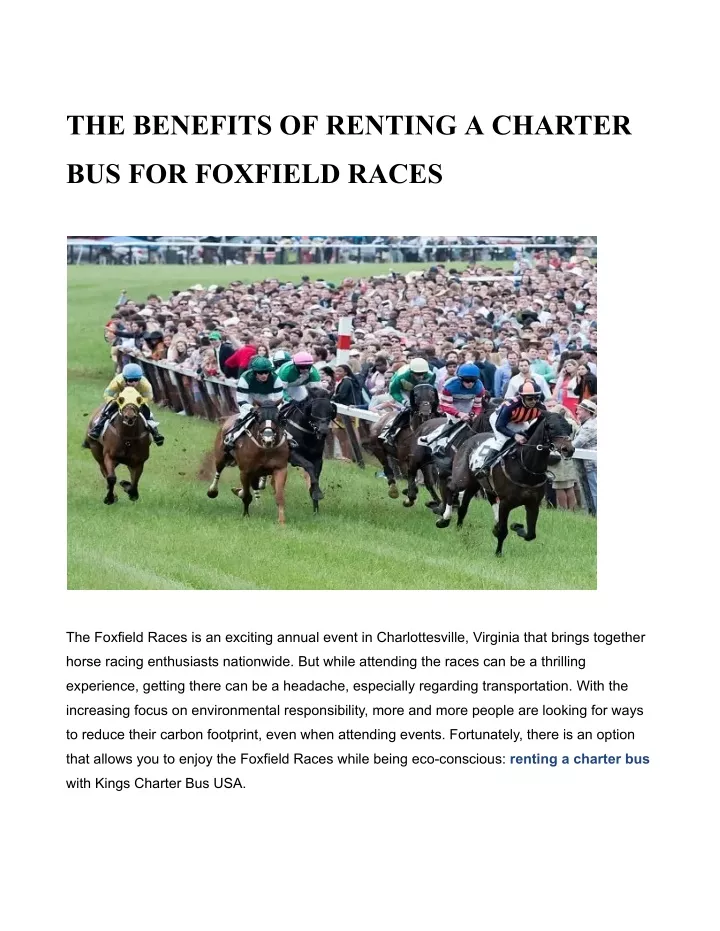 the benefits of renting a charter