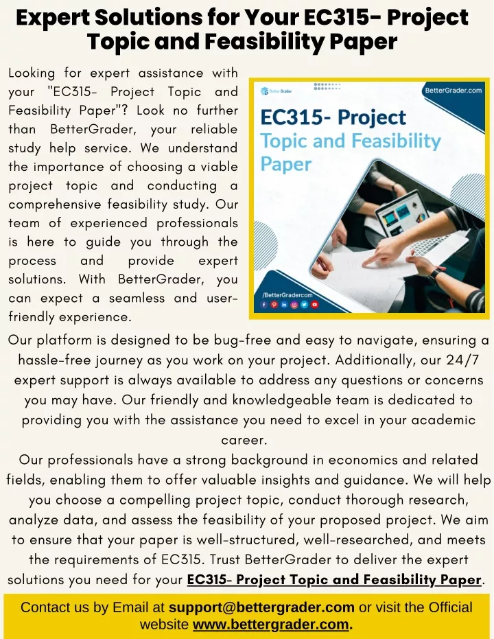 expert solutions for your ec315 project topic