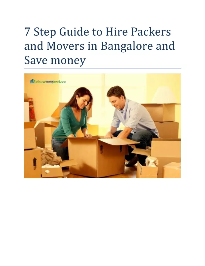 7 step guide to hire packers and movers