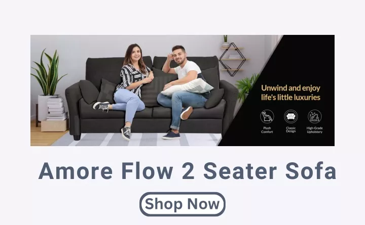 amore flow 2 seater sofa