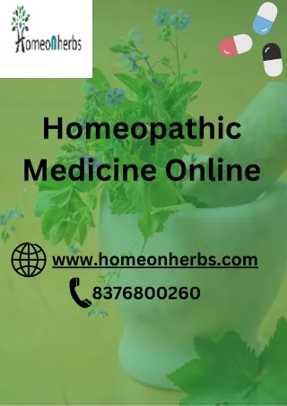 Homeopathic Medicine Online In India