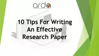 10 Tips For Writing An Effective Research Paper - ARDA Conference