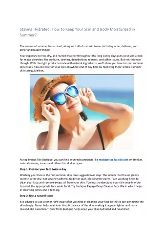 staying hydrated how to keep your skin and body