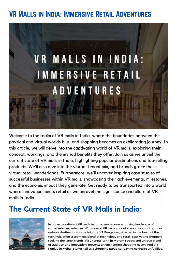 vr malls in india immersive retail adventures