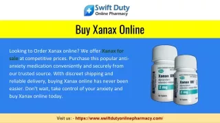 Buy Xanax Online - Swift Duty Online Pharmacy