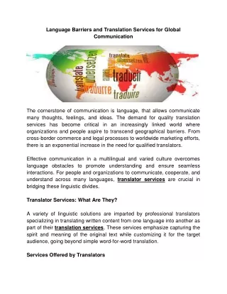 language barriers and translation services
