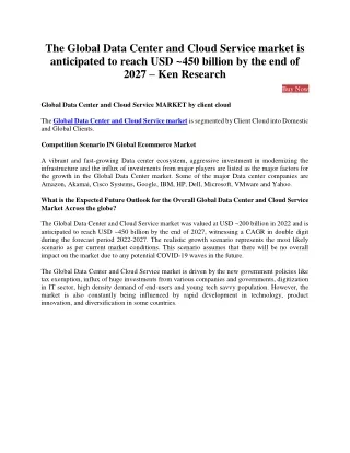 the global data center and cloud service market