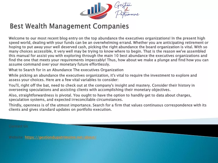 best wealth management companies