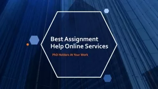 Best Assignment Help Online Services