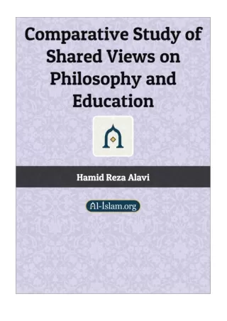 Comparative Study Of Shared Views Of Muslim And Non Muslim Scholars On Philosophy And Education
