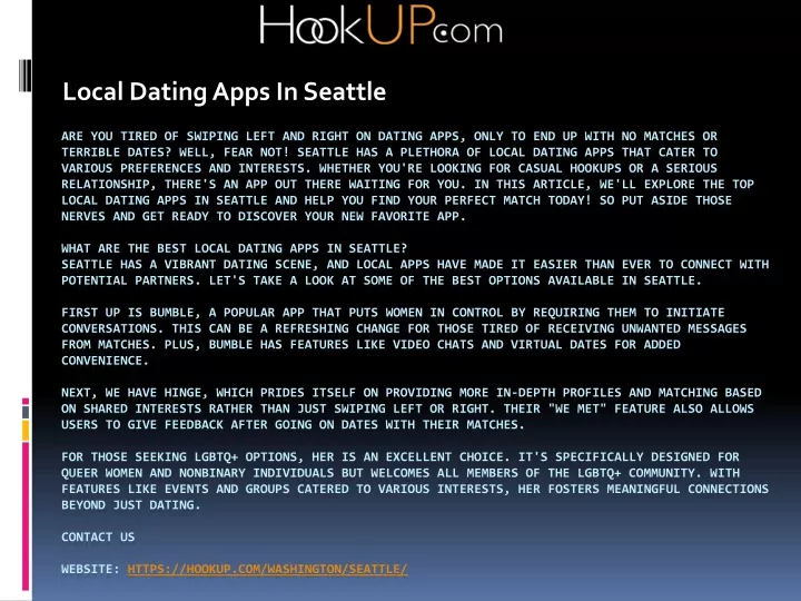 local dating apps in seattle