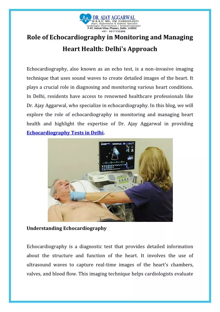role of echocardiography in monitoring