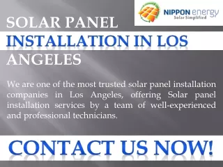 Solar Panel Installation in Los Angeles