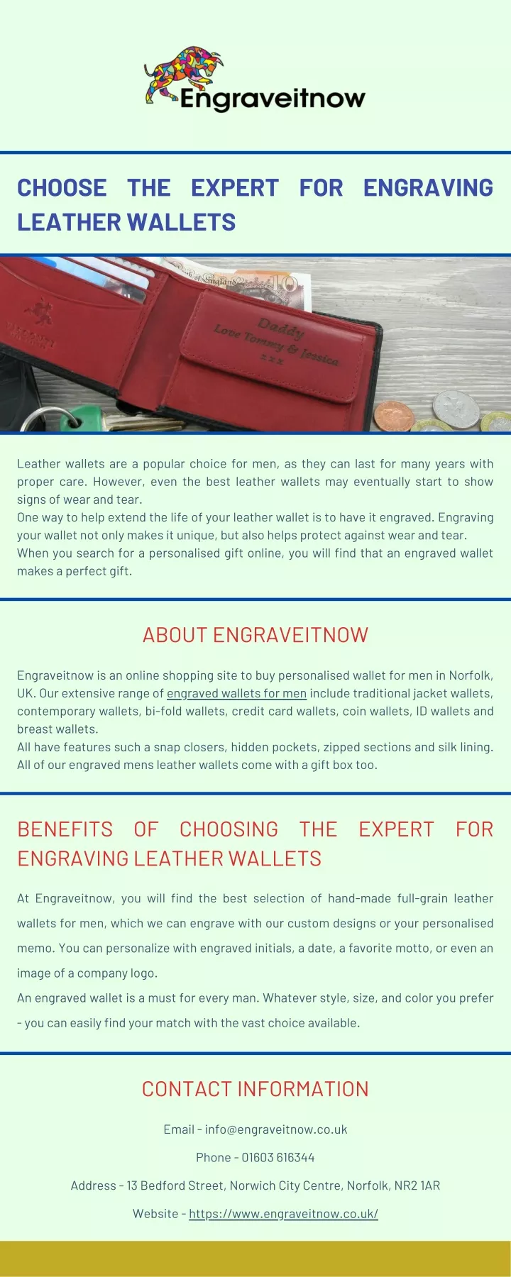 choose the expert for engraving leather wallets