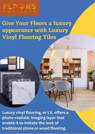 Luxury Vinyl Flooring Tiles - Floors For Less