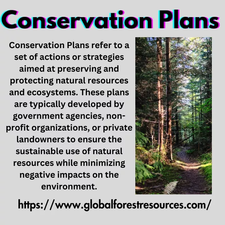conservation plans conservation plans