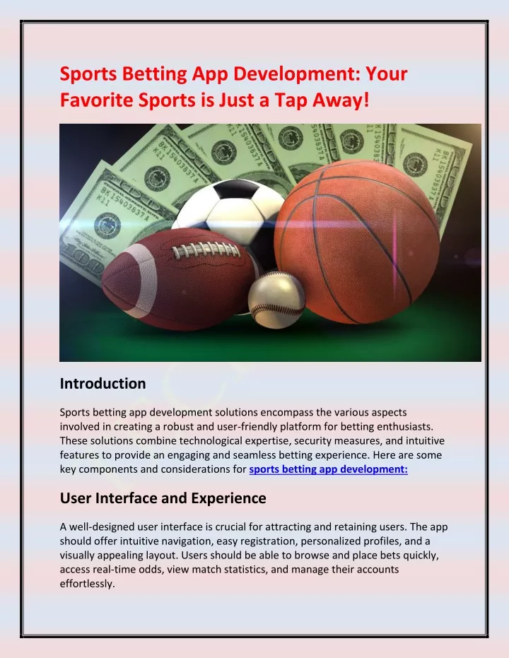 sports betting app development your favorite