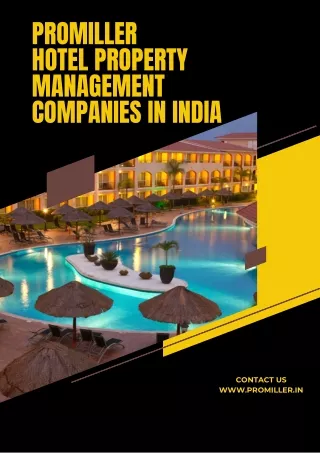 ProMiller- Hotel Property Management Companies in India