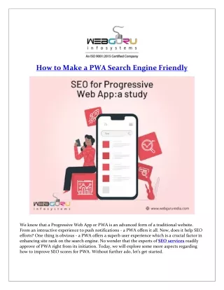 how to make a pwa search engine friendly