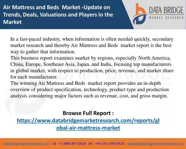 air mattress and beds market update on trends