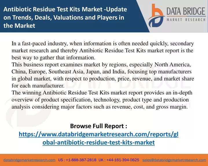 antibiotic residue test kits market update